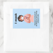 Ik maskeer omdat we allemaal een set papieren stic rechthoekige sticker (Tas)