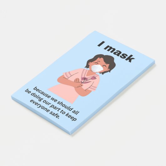 Ik maskeer omdat we allemaal... post-it® notes (Schuin)