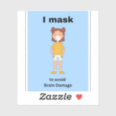 Ik masseer om hersenbeschadiging te voorkomen. sticker (Vel)