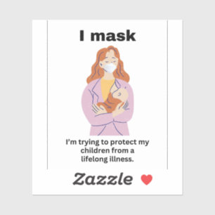 Ik masseer om mijn kind te beschermen tegen levens sticker