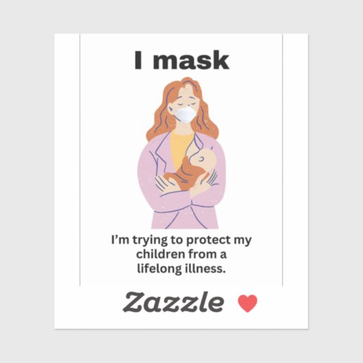 Ik masseer om mijn kind te beschermen tegen levens sticker (Vel)