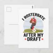Ik masturbeer Na mijn Draft Funny Fantasy Football Briefkaart (Voorkant / Achterkant)