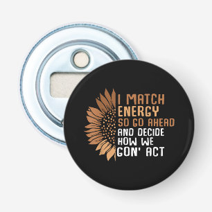 Ik Match Energie Empowerment Afro-Amerikaans Afro Button Flesopener