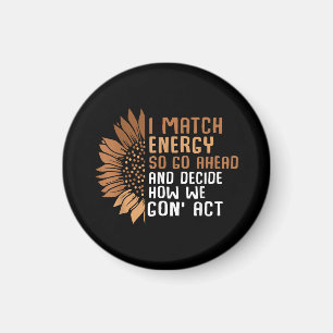 Ik Match Energie Empowerment Afro-Amerikaans Afro  Magneet