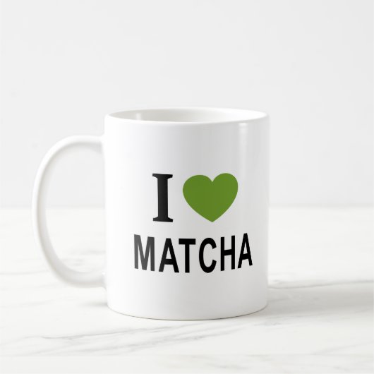 Ik ❤️ MATCHA I LIVE MATCHA I HEART MATCHA COFFEE M Koffiemok (Links)