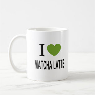 Ik ❤️ MATCHA LATTE Ik hou van MATCHA LATTE Ik hart Koffiemok