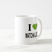 IK ❤️ MATCHA LATTE IK VAN MATCHA LATTE I HEART MAT KOFFIEMOK (Voorkant rechts)