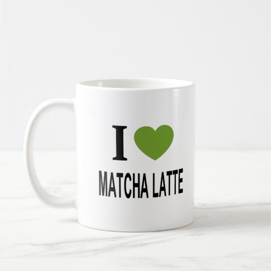 IK ❤️ MATCHA LATTE IK VAN MATCHA LATTE I HEART MAT KOFFIEMOK (Links)