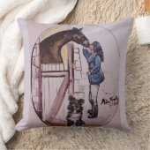 Ik met baby racepaardenmerrie Jamie Kussen (Deken)