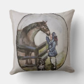 Ik met baby racepaardenmerrie Jamie Kussen (Achterkant)