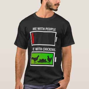 Ik met Mensen vs. met Kip Grappige Kip Liefde T-shirt