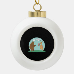 Ik Met Mijn Berenhanden Oh Hert Grappige Creatieve Keramische Bal Ornament