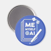 Ik, mezelf en AI, White Art Magnet (Voorkant / Achterkant)