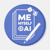 Ik, mezelf en AI, White Art Magnet (Voorkant)