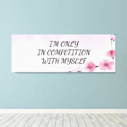 Ik, mezelf en ik Canvas Print (Insitu (Houten vloer))