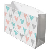 Ik miauw je Schattigee Cat Valentijn Love Design Groot Cadeauzakje (Achterkant Gekanteld)