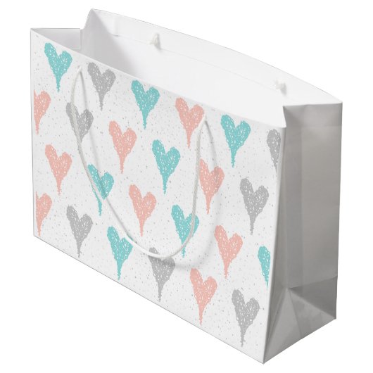 Ik miauw je Schattigee Cat Valentijn Love Design Groot Cadeauzakje (Achterkant Gekanteld)