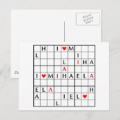 Ik ♥ MIHAELA Briefkaart (Voorkant / Achterkant)