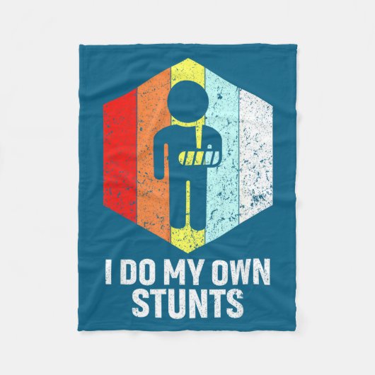 Ik Mijn Eigen Stunts Gebroken Arm Schouder Fleece Deken (Voorkant)