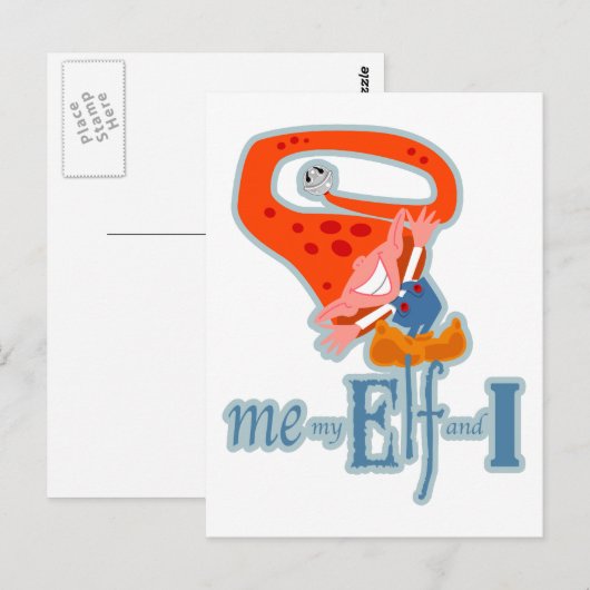 Ik, mijn Elf en ik Briefkaart (Voorkant / Achterkant)