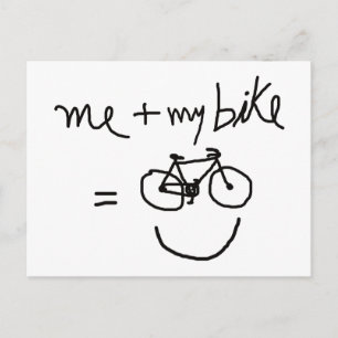 ik & mijn fiets = geluk briefkaart