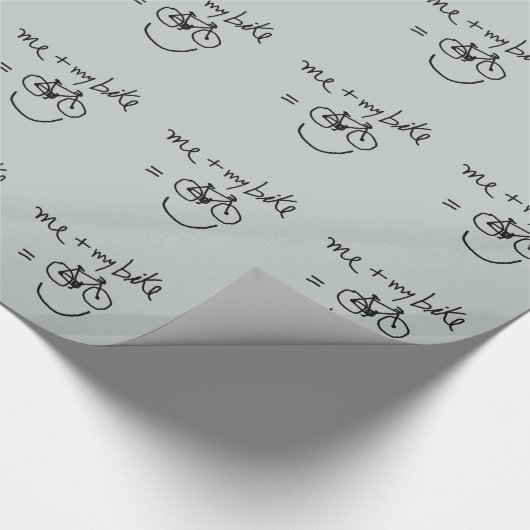 ik & mijn fiets = geluk cadeaupapier (Hoek)
