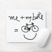 ik & mijn fiets = geluk muismat (Met muis)