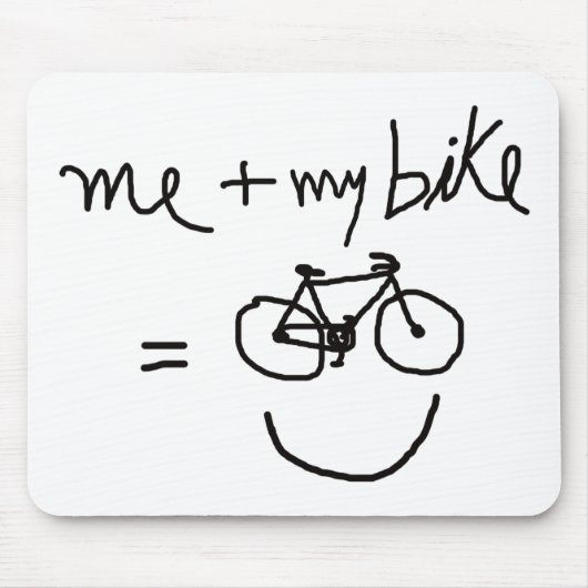ik & mijn fiets = geluk muismat (Voorkant)