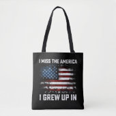 Ik mis de Amerika waar ik ben opgegroeid USA Ameri Tote Bag (Voorkant)