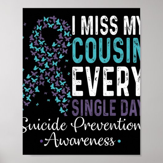 Ik mis elke dag mijn neef Suicide Preventi Poster (Voorkant)