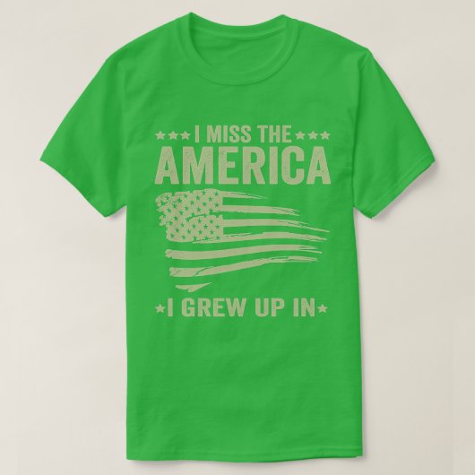Ik mis het Amerika dat ik opgroeide in Amerikaanse T-shirt (Design voorkant)