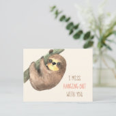 Ik mis het om met je rond te hangen briefkaart (Staand voorkant)