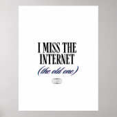 Ik Mis Het Oude Internet Poster (Voorkant)