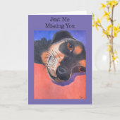 Ik mis je 5 x 7 wenskaart kaart (Gele Bloem)