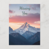 Ik mis je | Bergen en wolken Briefkaart (Voorkant)