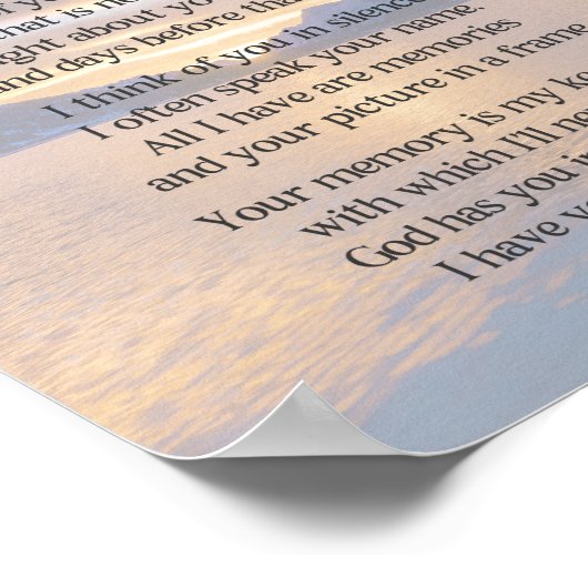 Ik mis je beste vriendschapsgedicht Poster (Hoek)