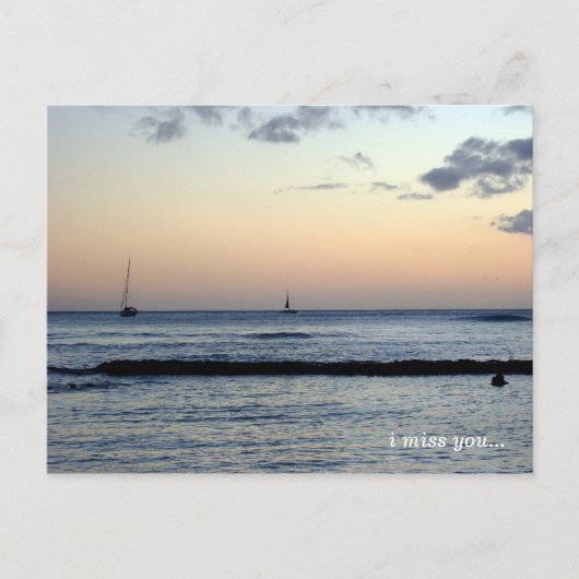 Ik mis je ... briefkaart (Voorkant)