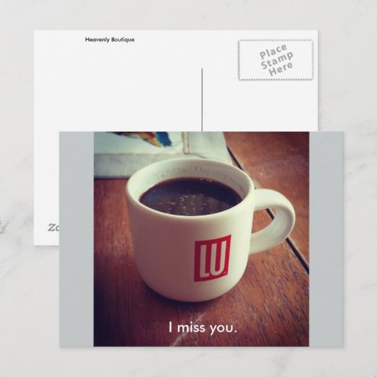 Ik mis je. briefkaart (Voorkant / Achterkant)