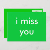 Ik mis je briefkaart (Voorkant / Achterkant)