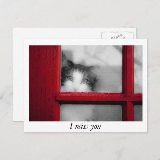 Ik mis je briefkaart (Voorkant / Achterkant)