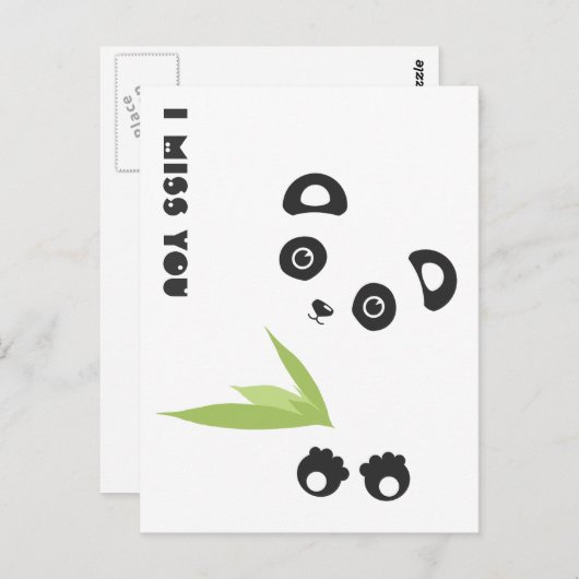 Ik mis je briefkaart (Voorkant / Achterkant)