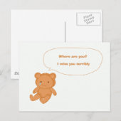 Ik mis je briefkaart (Voorkant / Achterkant)