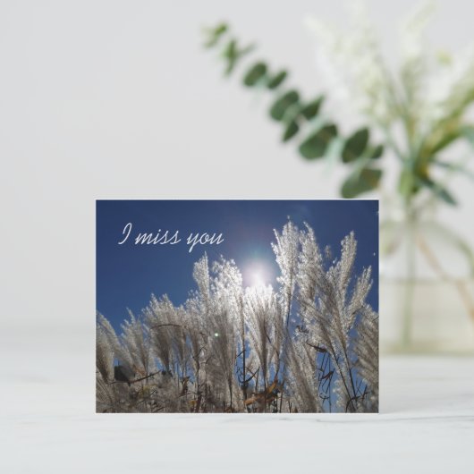 Ik mis je Briefkaart (Staand voorkant)