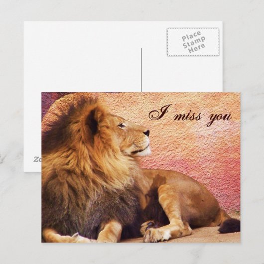 Ik mis je_ Briefkaart (Voorkant / Achterkant)