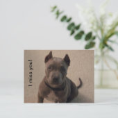 Ik mis je! briefkaart (Staand voorkant)