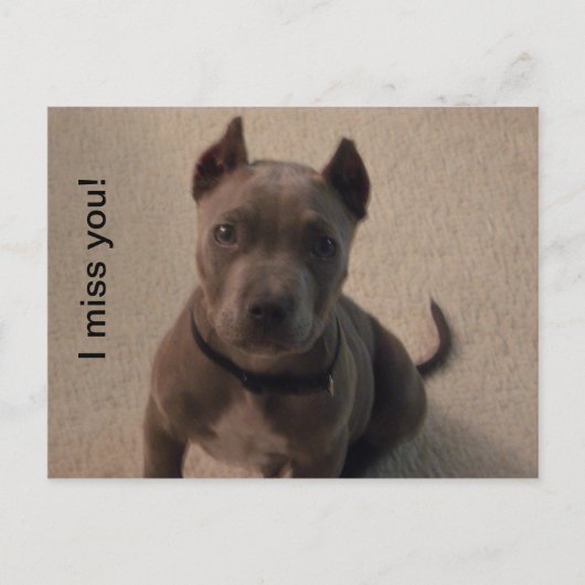 Ik mis je! briefkaart (Voorkant)