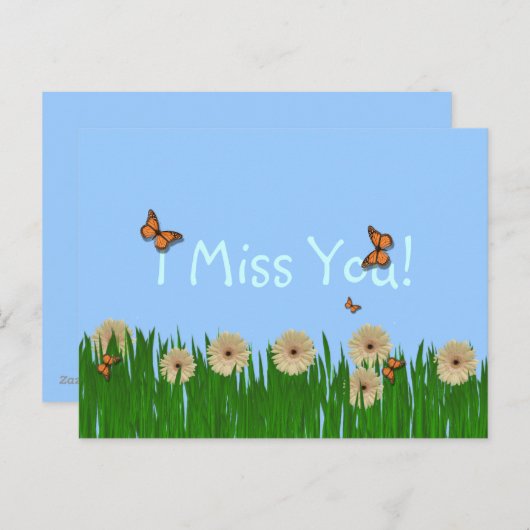 Ik mis je Briefkaart (Voorkant / Achterkant)