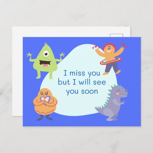 Ik mis je briefkaart (Voorkant / Achterkant)