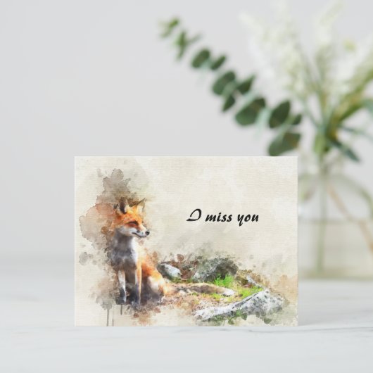 Ik mis je briefkaart (Staand voorkant)