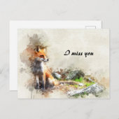 Ik mis je briefkaart (Voorkant / Achterkant)